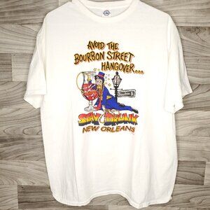 Vintage T Shirt Men’s Size XL AVOID BOURBON STREET Single Stitch Stay Drunk